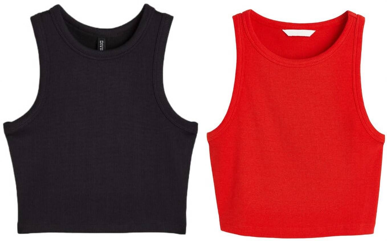     			holdvalley Women's Cotton Blend Crop Top ( Red )