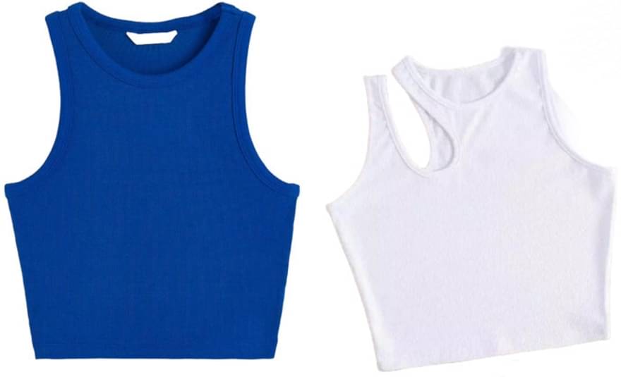     			holdvalley Women's Cotton Blend Crop Top ( White )