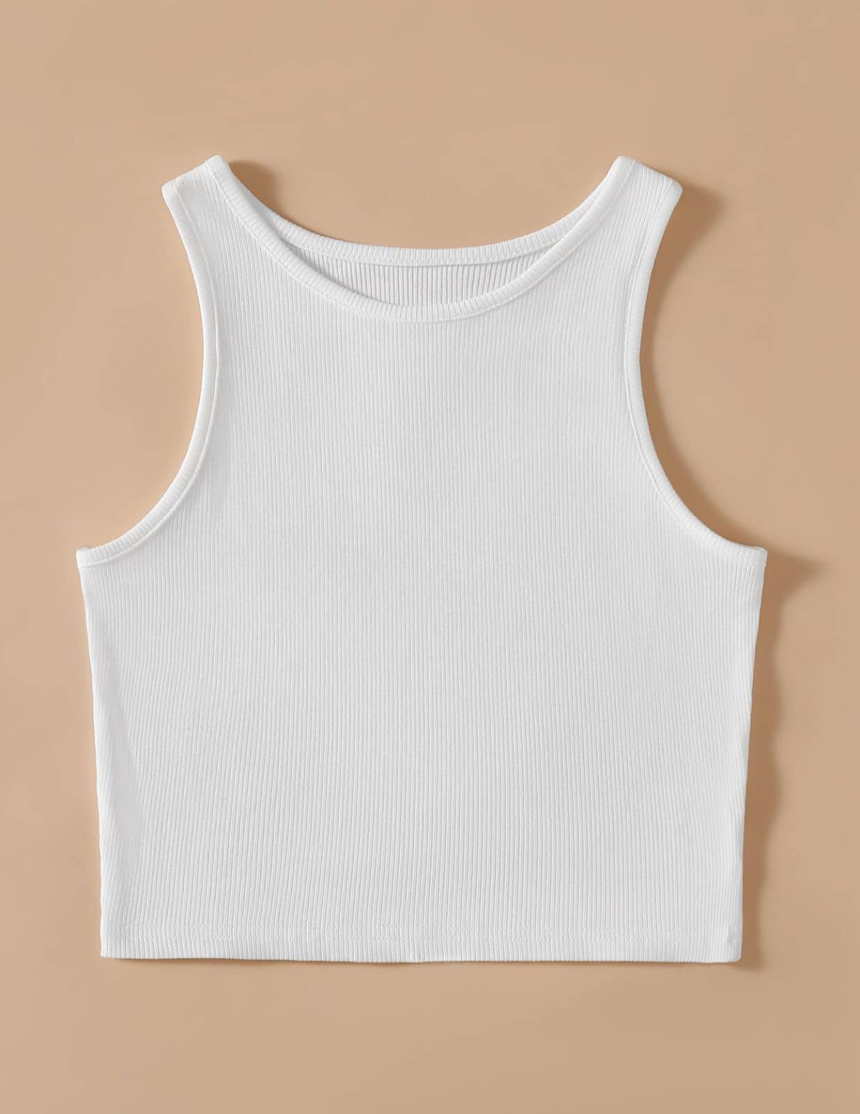 holdvalley Women's Cotton Blend Crop Top ( White )