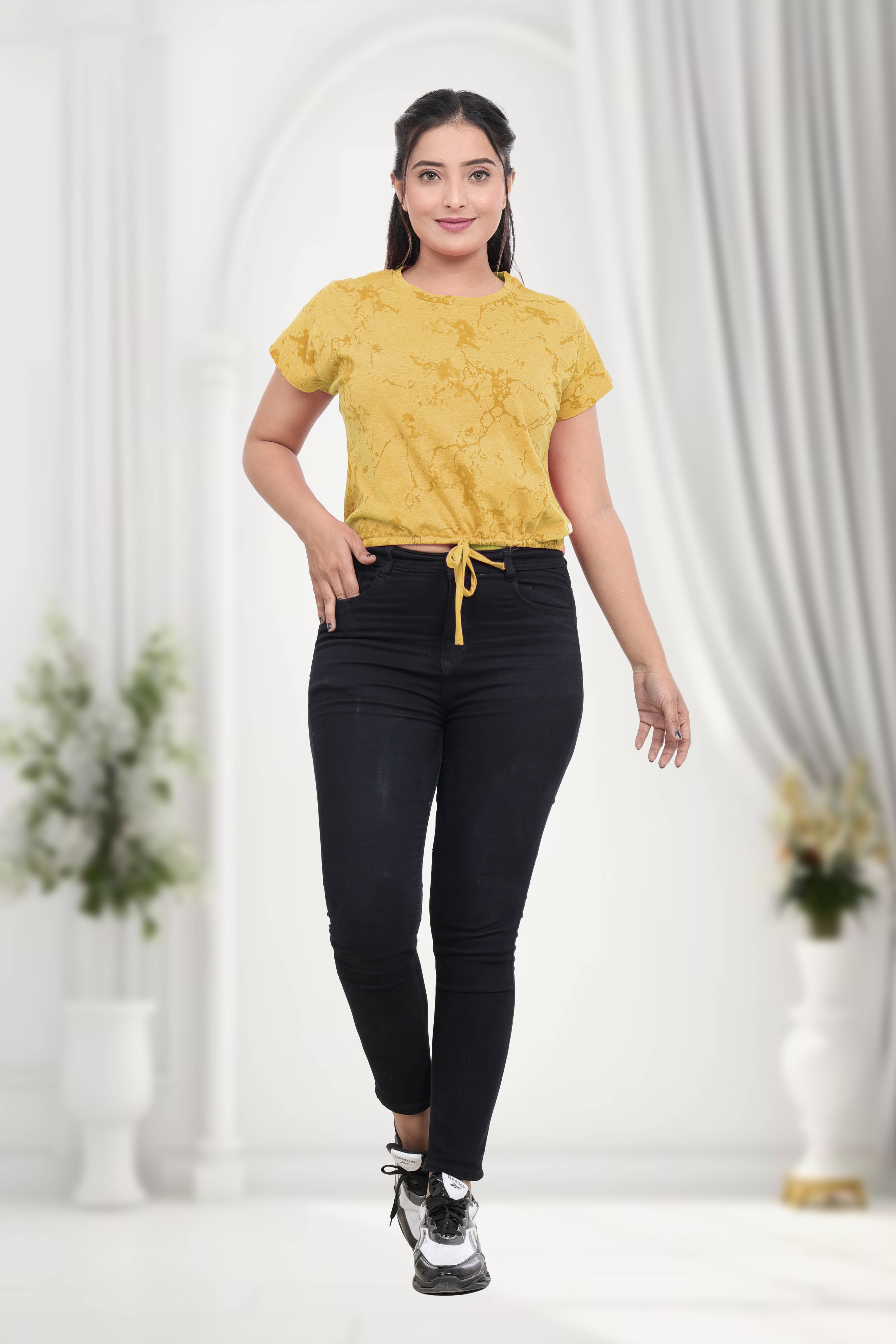 just love Women's Cotton Blend Crop Top ( Mustard ) just love Women's Cotton Blend Crop Top ( Mustard )