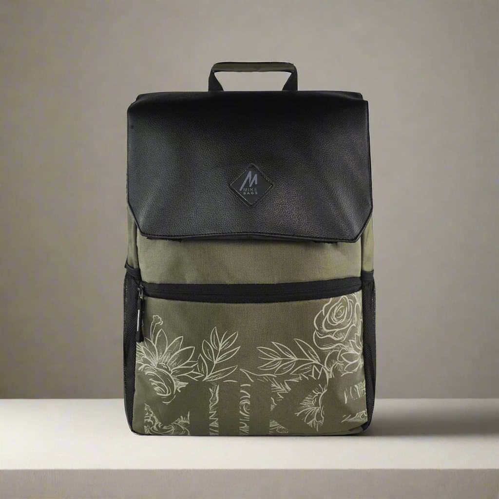     			mikebags 23 Ltrs Green Polyester College Bag