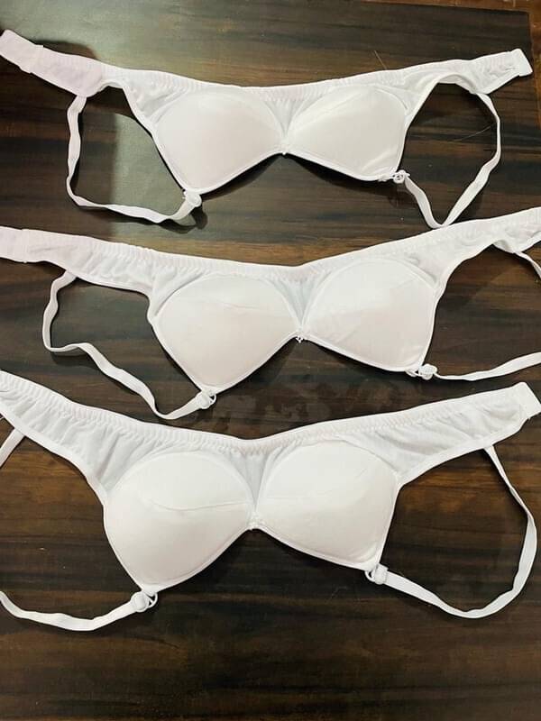 ultraundies Pack of 3 Cotton Blend Lightly Padded Everyday Bra For Women ( White ) ultraundies Pack of 3 Cotton Blend Lightly Padded Everyday Bra For Women ( White )
