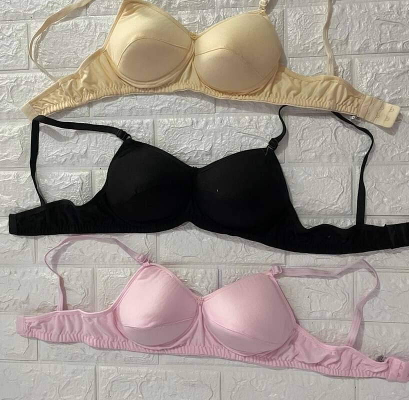 ultraundies Pack of 3 Cotton Blend Heavily Padded Everyday Bra For Women ( Pink ) ultraundies Pack of 3 Cotton Blend Heavily Padded Everyday Bra For Women ( Pink )