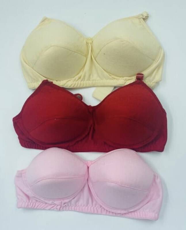     			ultraundies Pack of 3 Cotton Blend Heavily Padded Everyday Bra For Women ( Multicolor )