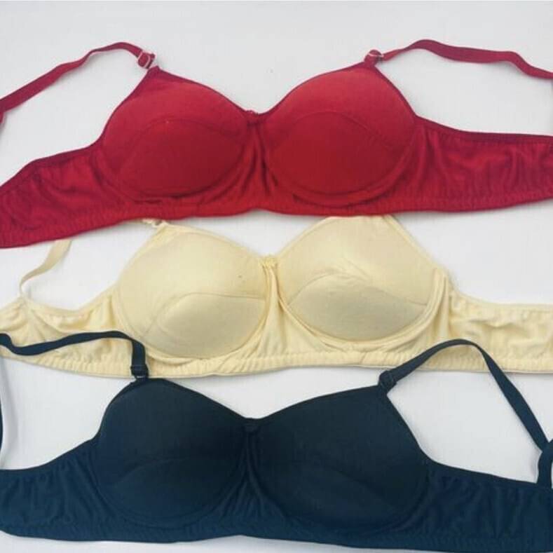 ultraundies Pack of 3 Cotton Blend Heavily Padded Everyday Bra For Women ( Multicolor ) ultraundies Pack of 3 Cotton Blend Heavily Padded Everyday Bra For Women ( Multicolor )