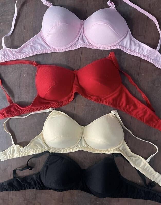     			ultraundies Pack of 4 Cotton Blend Heavily Padded Everyday Bra For Women ( Pink )
