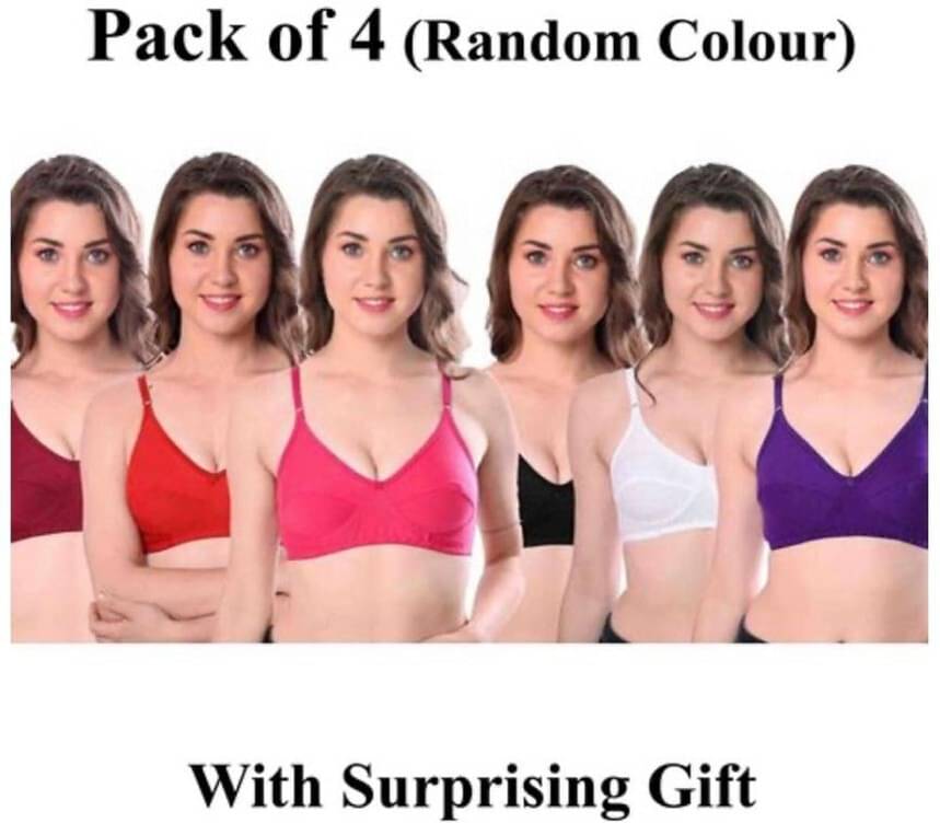     			ultraundies Pack of 4 Cotton Blend Lightly Padded Everyday Bra For Women ( Multicolor )