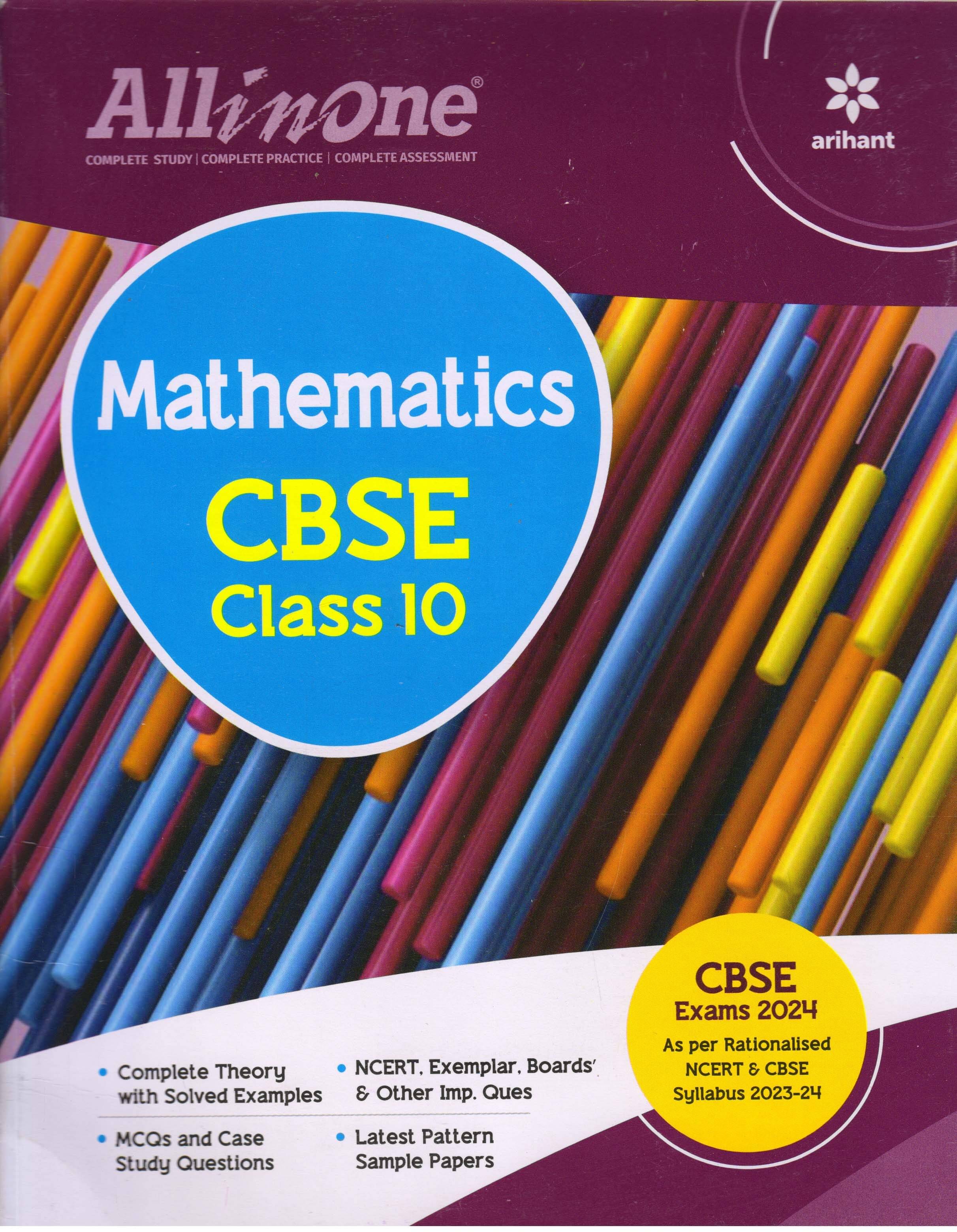     			Arihant All In One Mathematics For Class- 10th \nCBSE Exams 2024