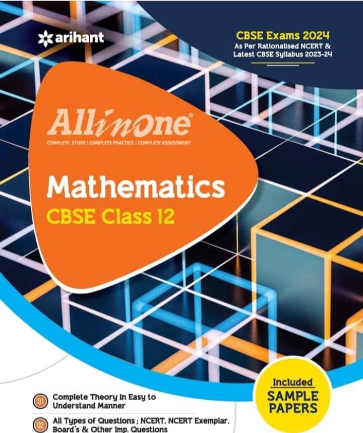 Arihant All In One Mathematics Cbse Class 12 Included Sample Papers 2023 Arihant All In One Mathematics Cbse Class 12 Included Sample Papers 2023