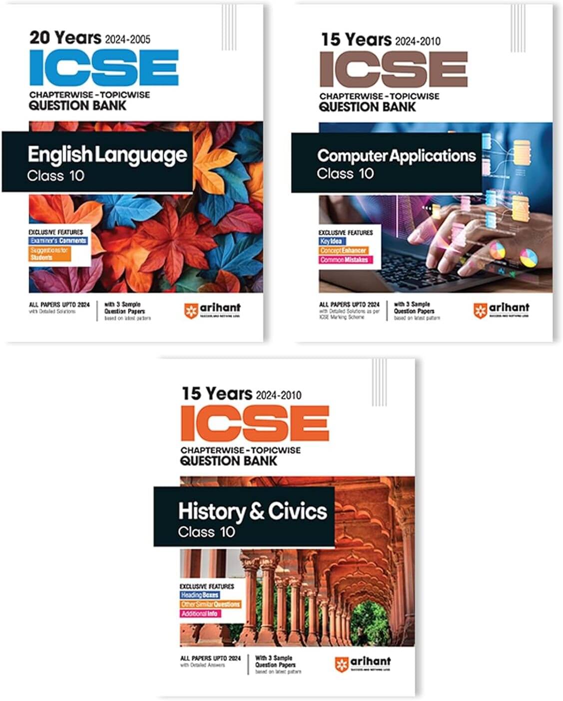Arihant ICSE Chapterwise Solved Papers (2023-2005) - English Language, Computer Applications, History & Civics Class 10 Arihant ICSE Chapterwise Solved Papers (2023-2005) - English Language, Computer Applications, History & Civics Class 10
