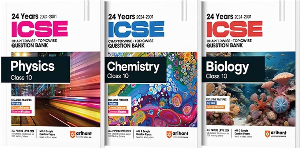 Arihant ICSE Chapterwise-Topicwise Solved Papers (2023-2000) - Physics, Chemistry,Mathematics Class 10 Arihant ICSE Chapterwise-Topicwise Solved Papers (2023-2000) - Physics, Chemistry,Mathematics Class 10