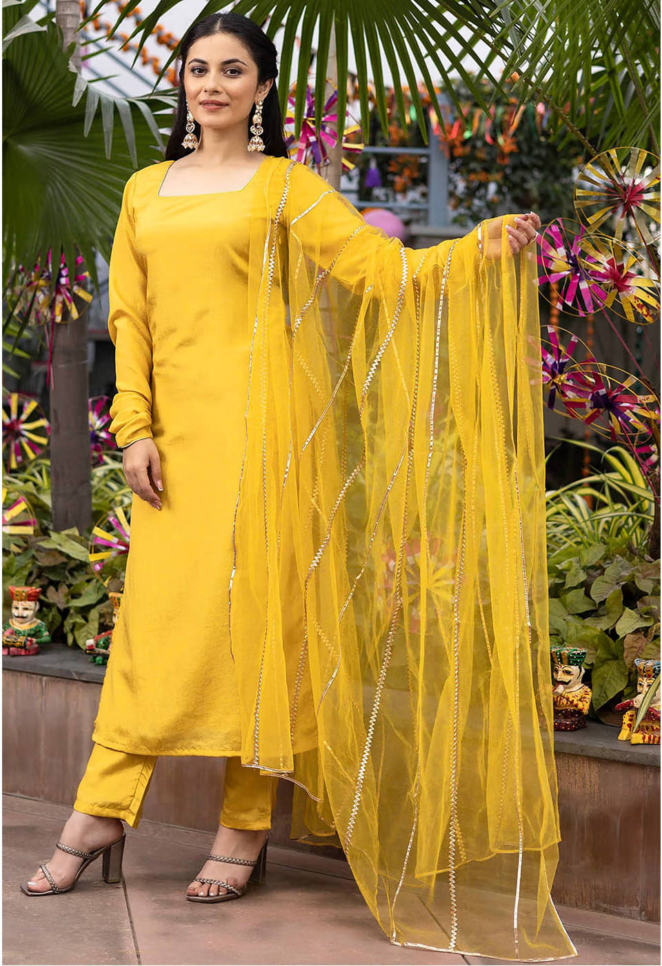 kedar fab Cotton Silk Solid Kurti With Pants Women's Stitched Salwar Suit - Yellow ( Pack of 1 ) kedar fab Cotton Silk Solid Kurti With Pants Women's Stitched Salwar Suit - Yellow ( Pack of 1 )