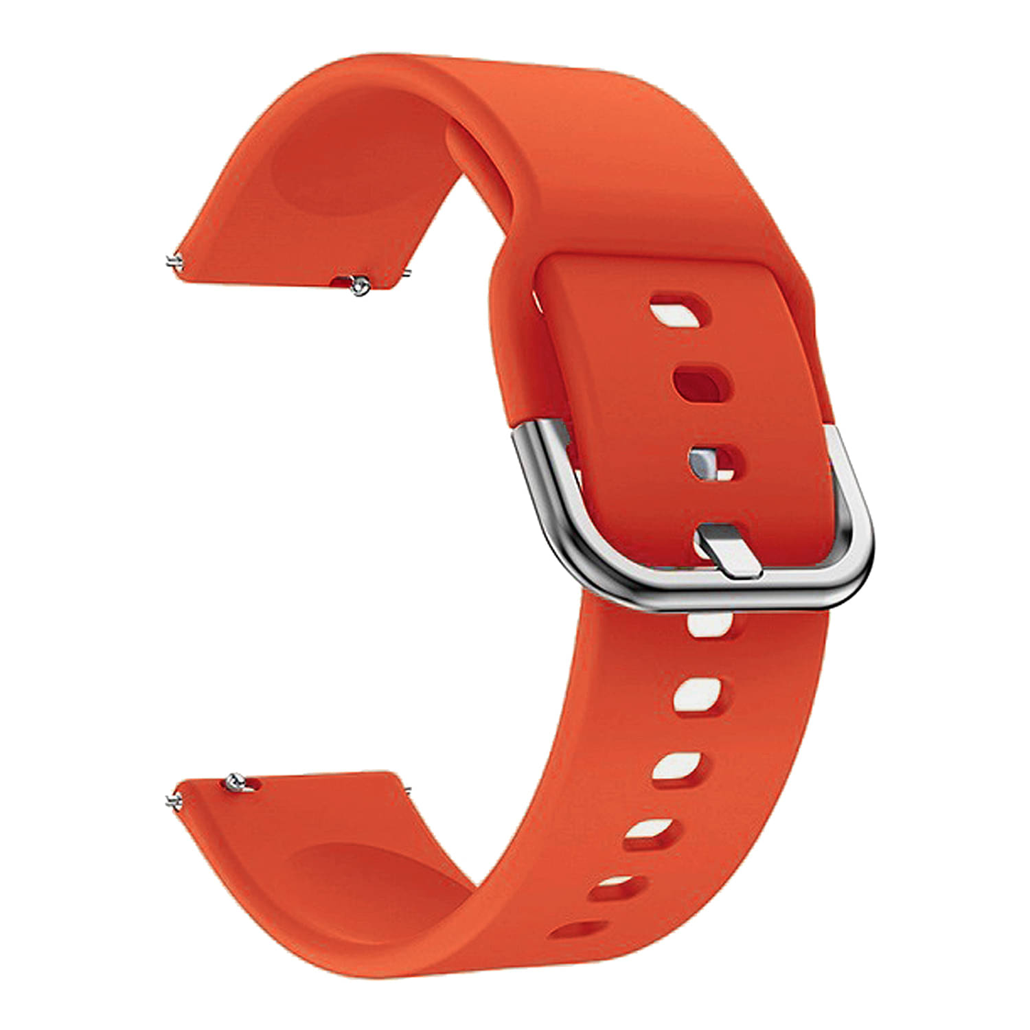     			ACM Watch Strap Silicone Belt 22mm compatible with Noise Noisefit Shield Smartwatch Sports Hook Band Orange