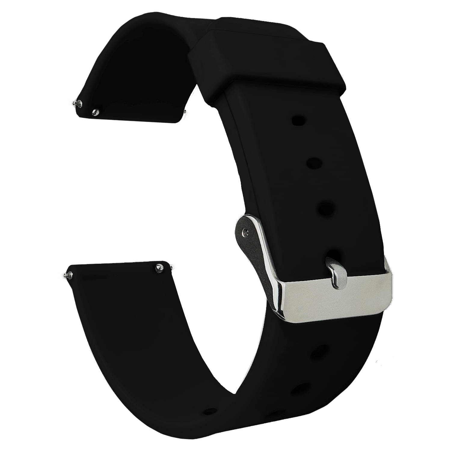     			ACM Watch Strap Silicone Belt 22mm compatible with Fastrack Rogue Smartwatch Casual Classic Band Black