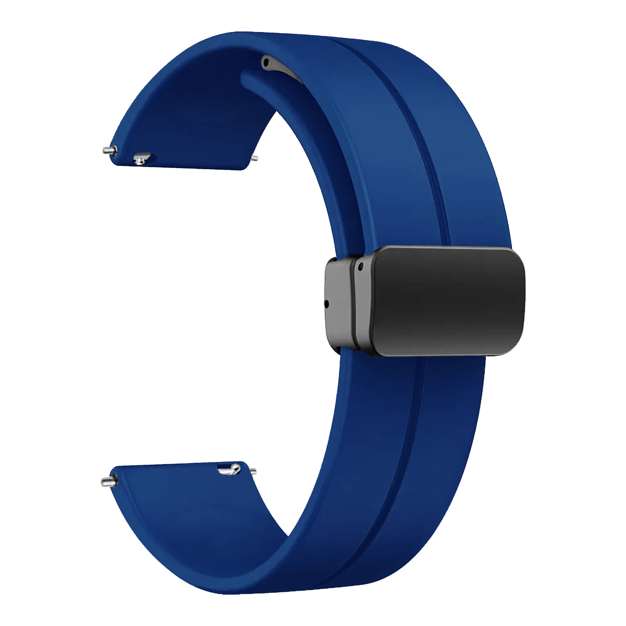 ACM Watch Strap Silicone Belt Magnetic Clasp 22mm compatible with Boat Ultima Select Smartwatch Sports Hook Band Dark Blue ACM Watch Strap Silicone Belt Magnetic Clasp 22mm compatible with Boat Ultima Select Smartwatch Sports Hook Band Dark Blue