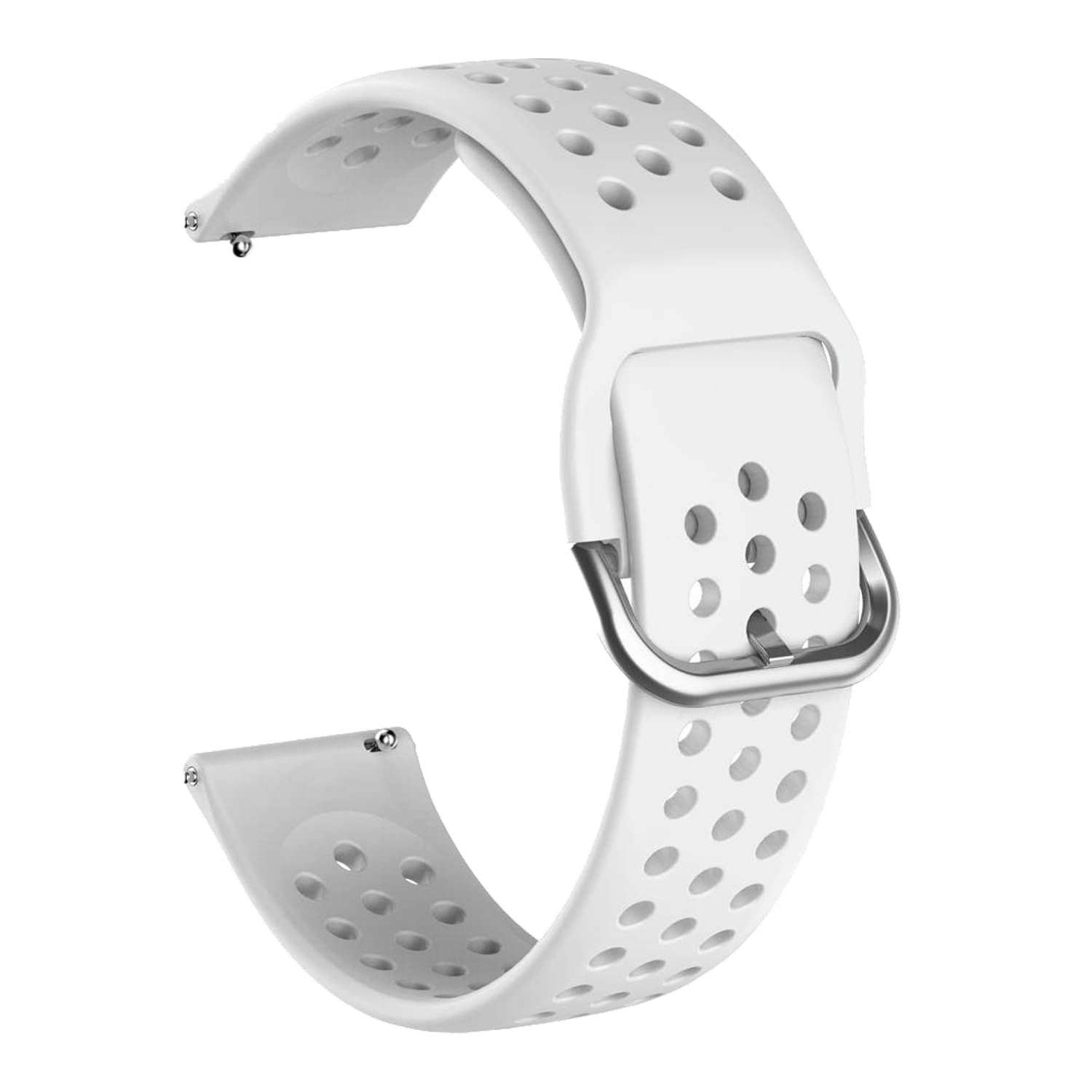 ACM Watch Strap Silicone Belt 22mm compatible with Boat Lunar Embrace Smartwatch Breatheable Dot Band White ACM Watch Strap Silicone Belt 22mm compatible with Boat Lunar Embrace Smartwatch Breatheable Dot Band White