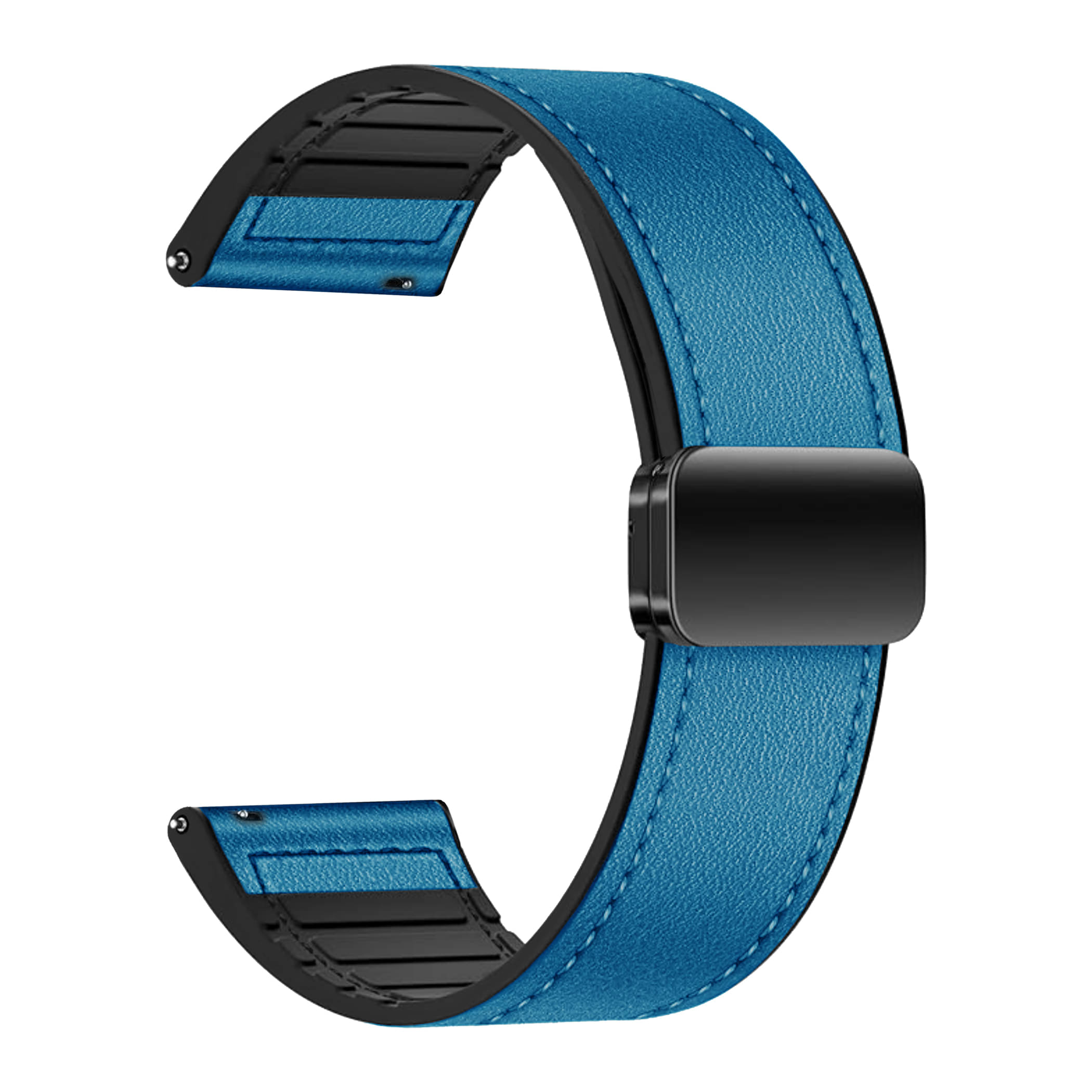 ACM Watch Strap Leather Magnetic Silicone 22mm compatible with Noise Colorfit Pulse 2 Pro Elite Smartwatch Belt Luxury Band Blue ACM Watch Strap Leather Magnetic Silicone 22mm compatible with Noise Colorfit Pulse 2 Pro Elite Smartwatch Belt Luxury Band Blue