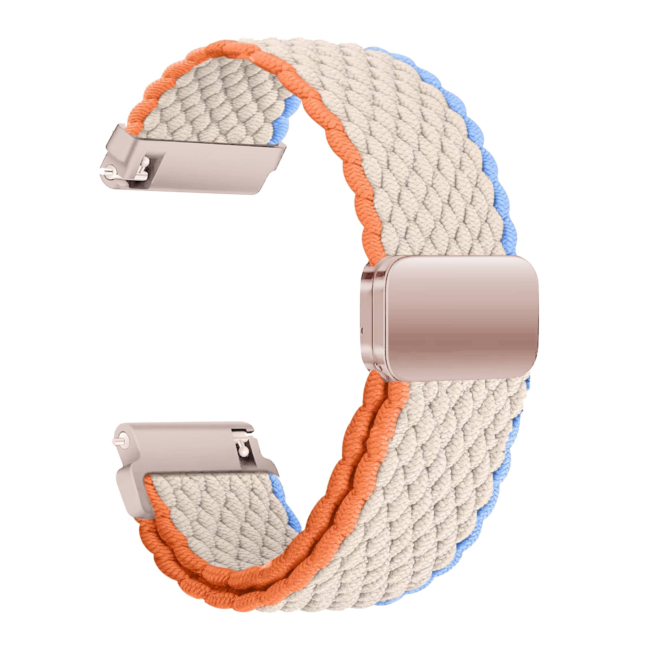 ACM Watch Strap Woven Braided Magnetic 22mm compatible with Gizmore Ultra Max Smartwatch Adjustable Belt Band White ACM Watch Strap Woven Braided Magnetic 22mm compatible with Gizmore Ultra Max Smartwatch Adjustable Belt Band White