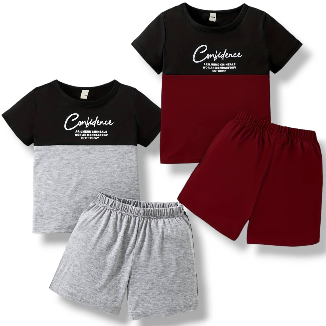     			COTTBRAY Pack of 2 Unisex Cotton T-Shirt & Shorts Set ( Grey Melange )