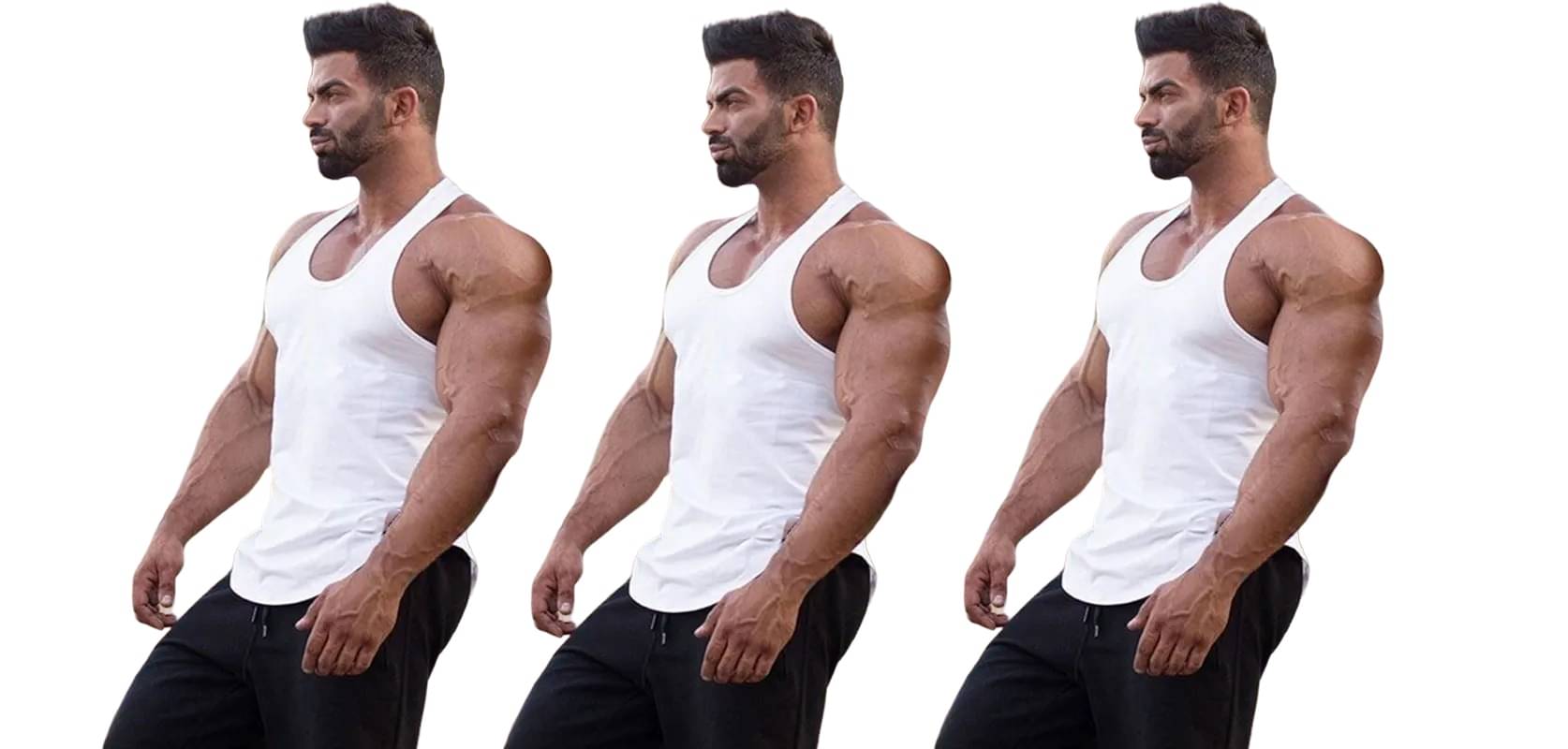 D1 DIFFERENT ONE Pack of 3 Cotton Basic Vest For Men ( White ) D1 DIFFERENT ONE Pack of 3 Cotton Basic Vest For Men ( White )