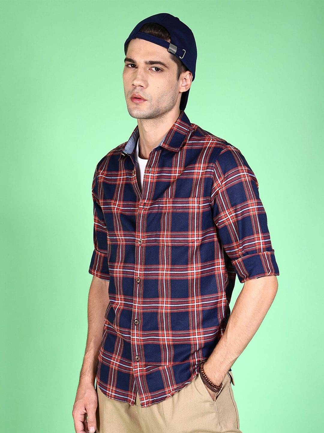HARDSODA Polyester Regular Fit Checks Full Sleeves Men's Casual Shirt - Red ( Pack of 1 ) HARDSODA Polyester Regular Fit Checks Full Sleeves Men's Casual Shirt - Red ( Pack of 1 )