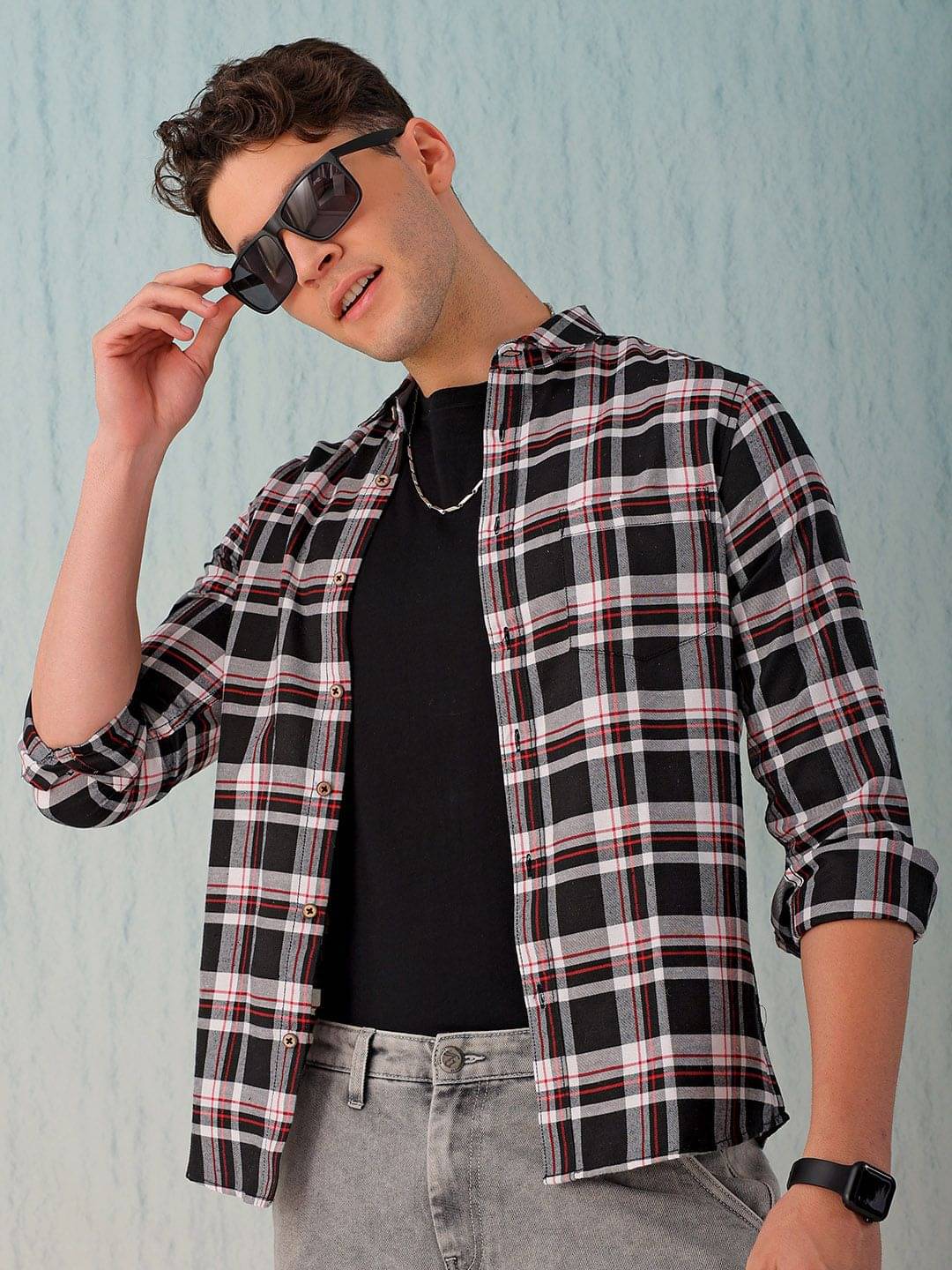 HARDSODA Polyester Regular Fit Checks Full Sleeves Men's Casual Shirt - White ( Pack of 1 ) HARDSODA Polyester Regular Fit Checks Full Sleeves Men's Casual Shirt - White ( Pack of 1 )