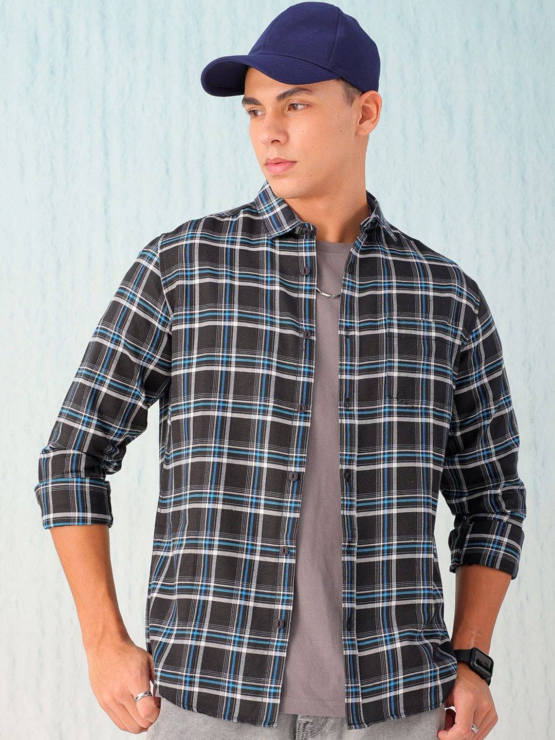 HARDSODA Polyester Regular Fit Checks Full Sleeves Men's Casual Shirt - Black ( Pack of 1 )     			HARDSODA Polyester Regular Fit Checks Full Sleeves Men's Casual Shirt - Black ( Pack of 1 )