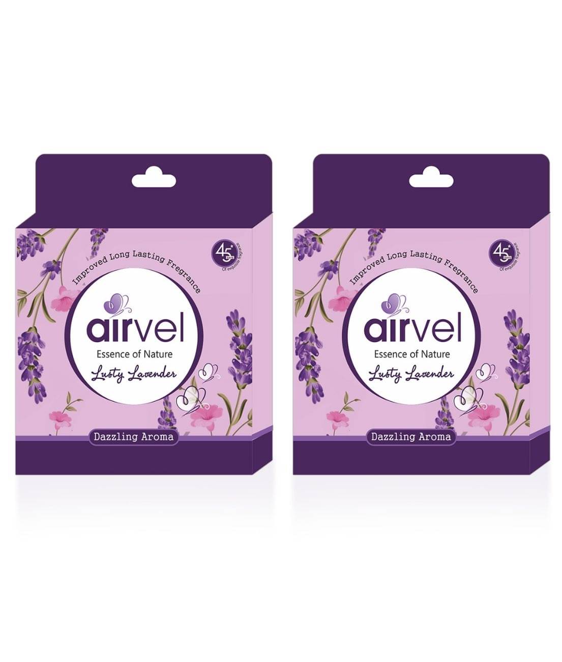     			Airvel Bathroom Air Freshener Blocks Lavender Fragrance for Home & Office Use 75g ( Pack of 2 )