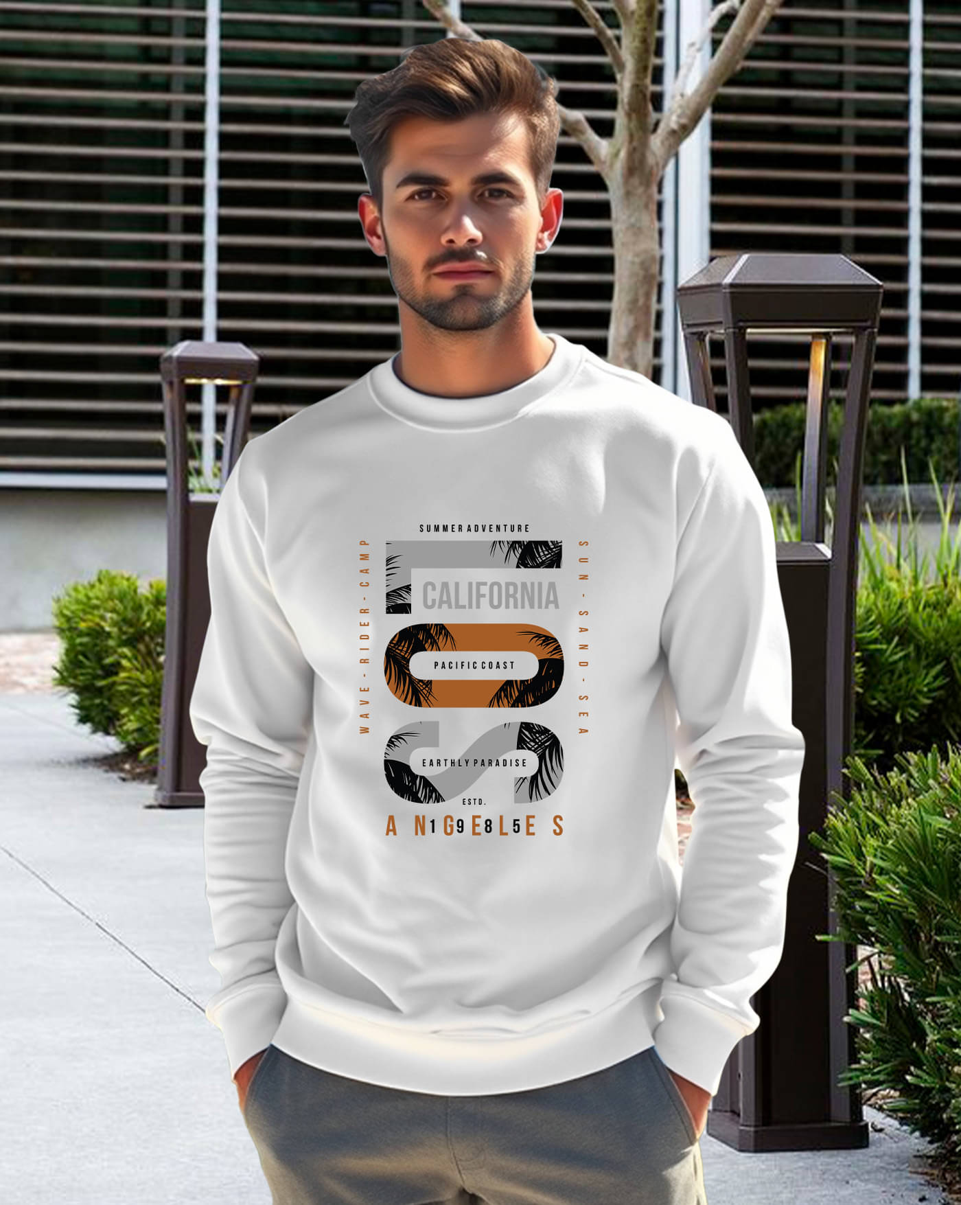     			AUSK Fleece Round Neck Men's Sweatshirt - White ( Pack of 1 )