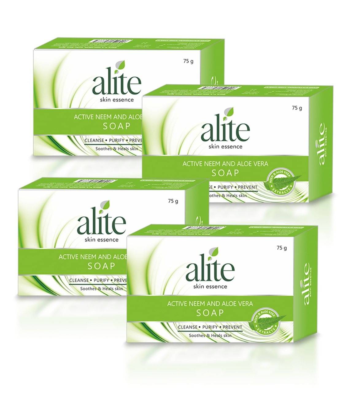     			Alite Neem & Aloe Vera Soap Pimple Fighting Soap for Soft & Glowing Skin 75g ( Pack of 4 )