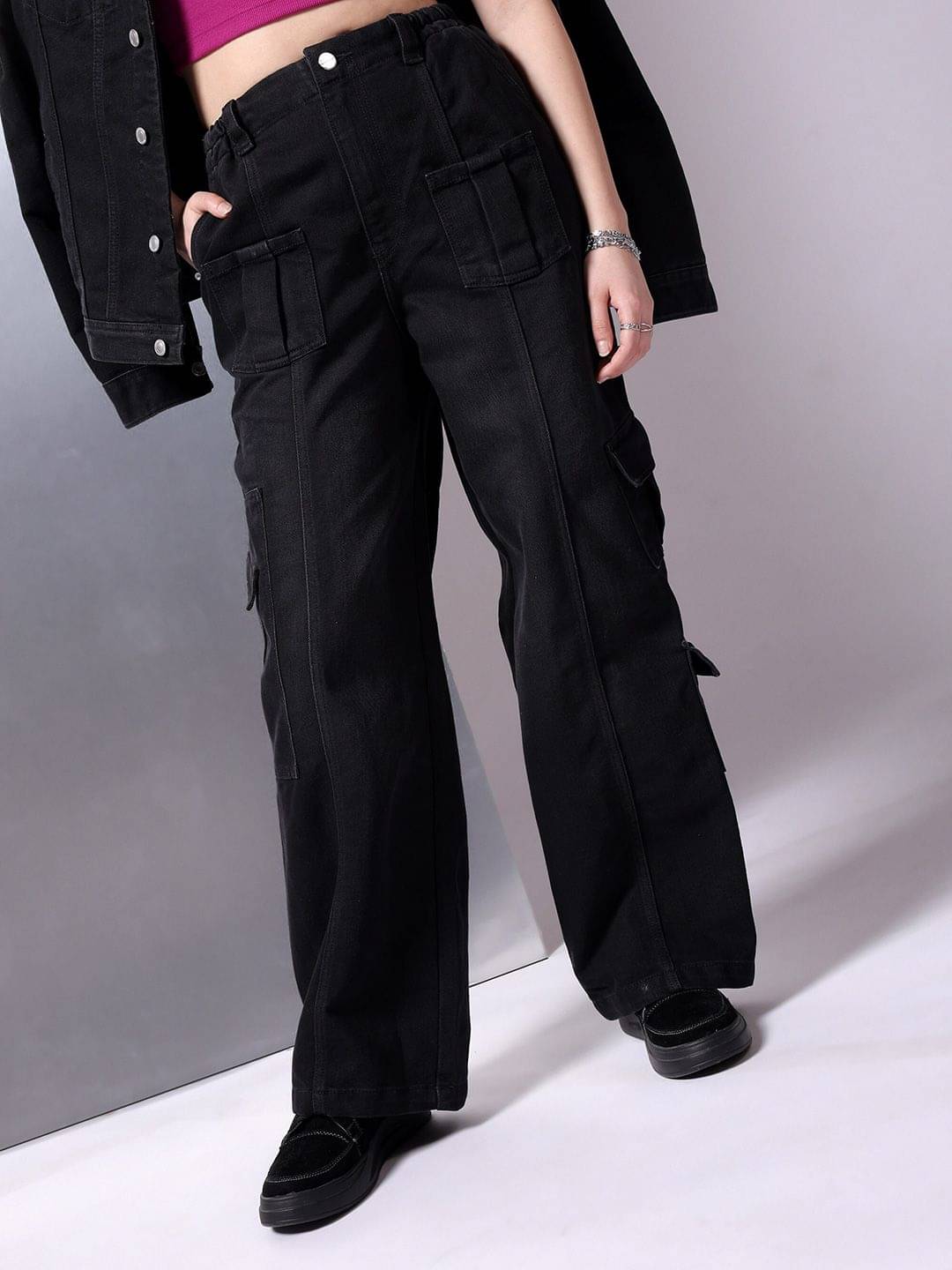     			Freehand - Black Cotton Blend Flared Women's Jeans ( Pack of 1 )