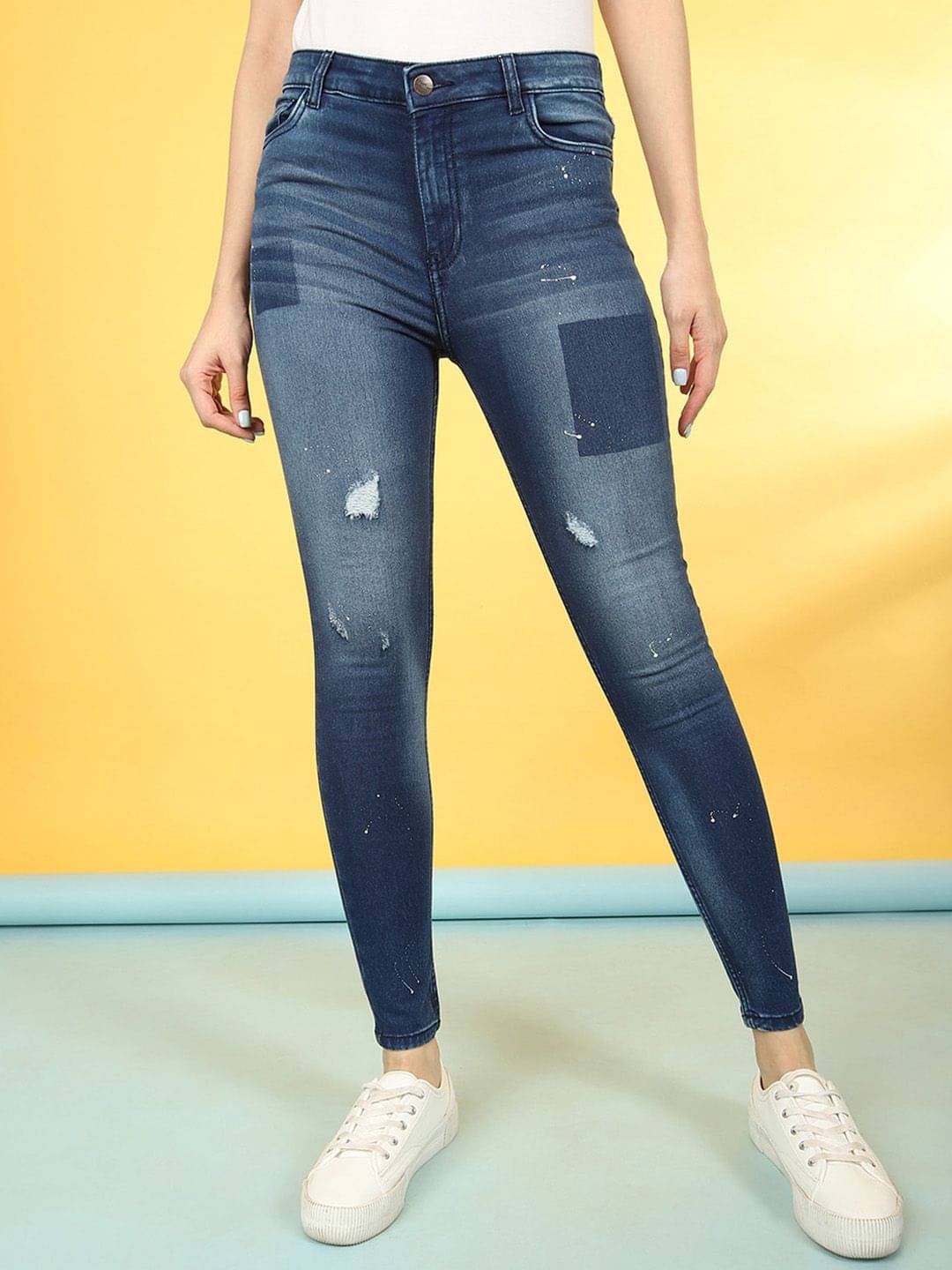     			Freehand - Blue Cotton Blend Skinny Fit Women's Jeans ( Pack of 1 )