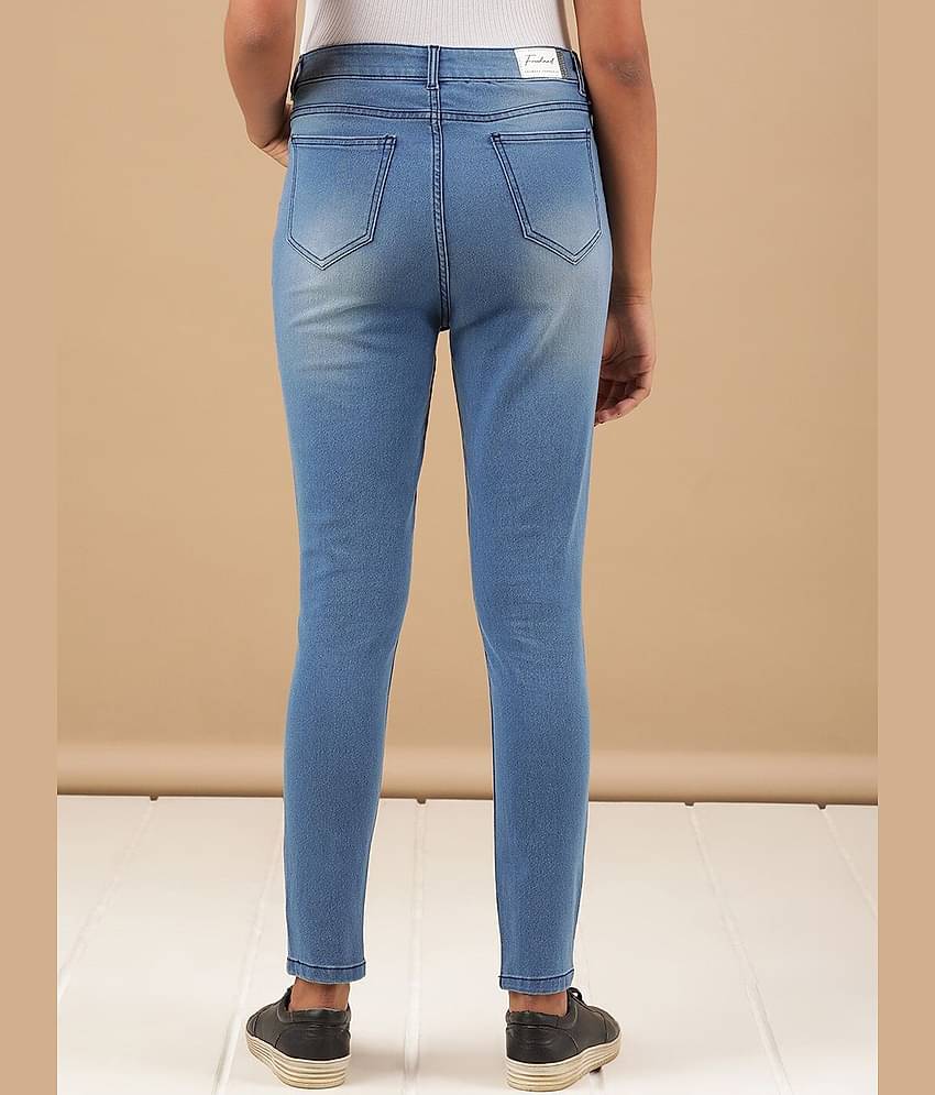 Freehand - DeepBlue Cotton Blend Skinny Fit Women's Jeans ( Pack of 1 )