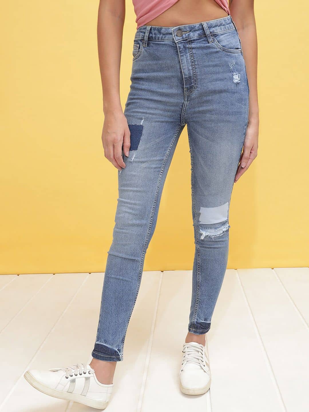 Freehand - Blue Cotton Blend Slim Fit Women's Jeans ( Pack of 1 ) - Jeans | Buy online on ZillyBuy