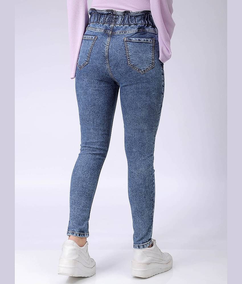 Freehand - Blue Cotton Blend Slim Fit Women's Jeans ( Pack of 1 )