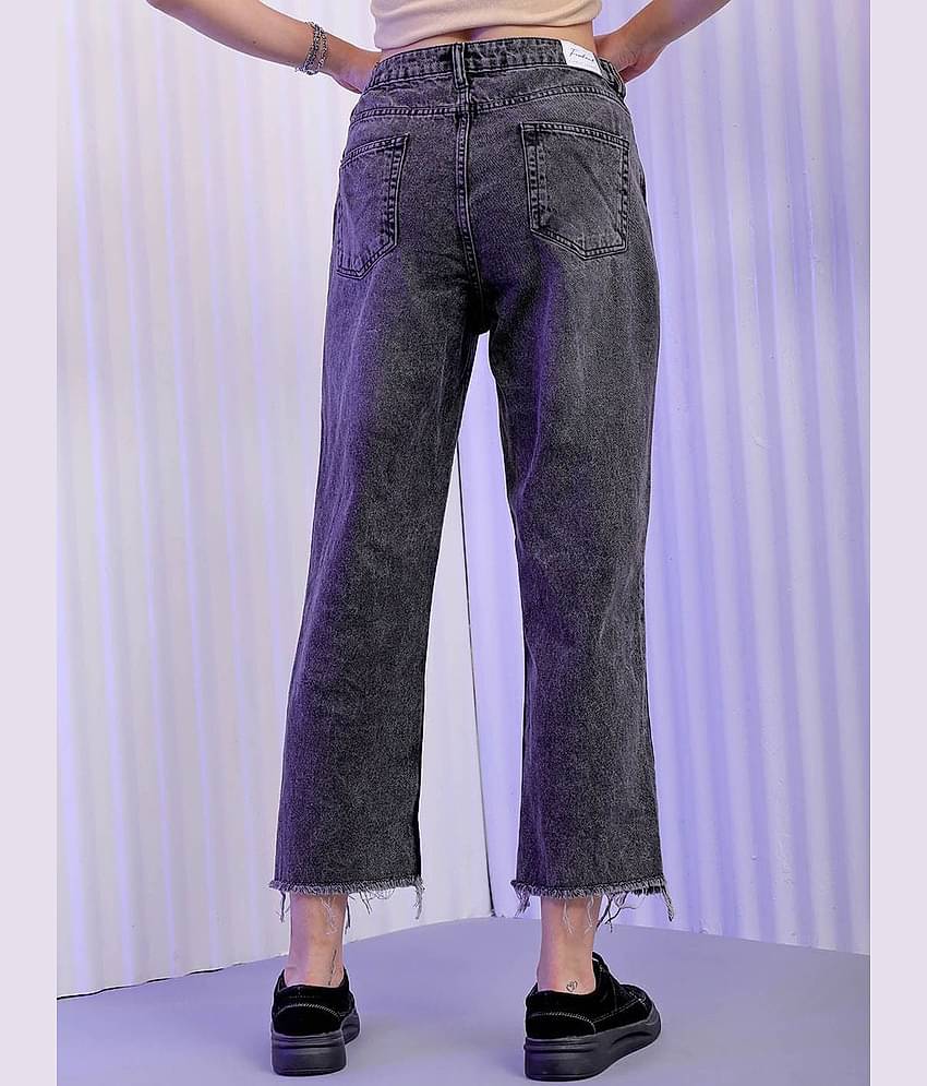 Freehand - Grey Cotton Straight Fit Women's Jeans ( Pack of 1 )