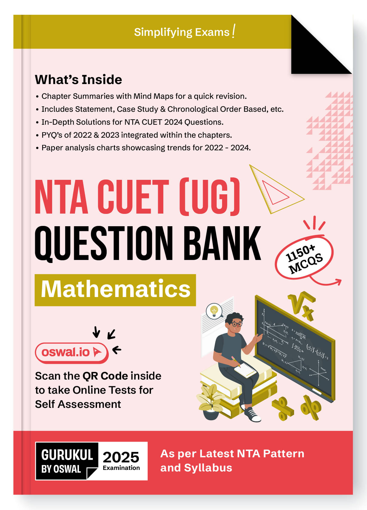     			Gurukul By Oswal NTA CUET (UG) Maths Question Bank Exam 2025 : 1150+ MCQs, NTA Latest Syllabus Pattern 1st March