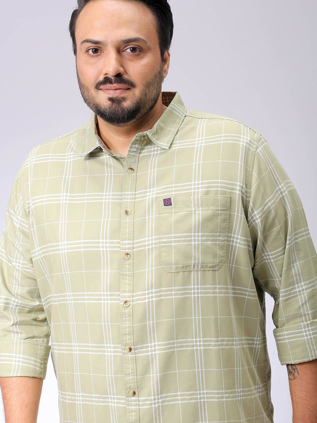     			HARDSODA Cotton Blend Regular Fit Checks Full Sleeves Men's Casual Shirt - White ( Pack of 1 )