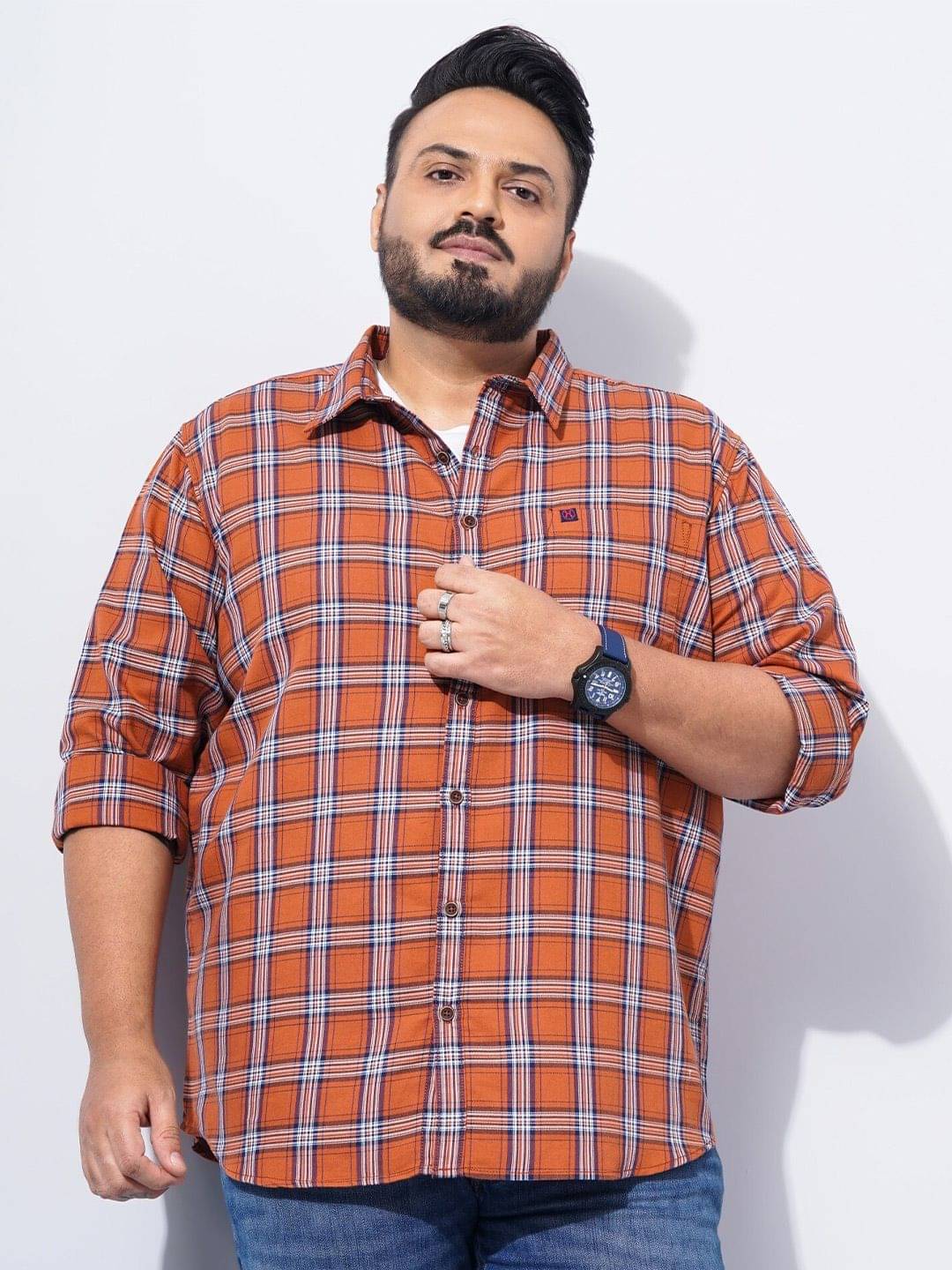 HARDSODA Poly Cotton Regular Fit Checks Full Sleeves Men's Casual Shirt - Brown ( Pack of 1 ) HARDSODA Poly Cotton Regular Fit Checks Full Sleeves Men's Casual Shirt - Brown ( Pack of 1 )