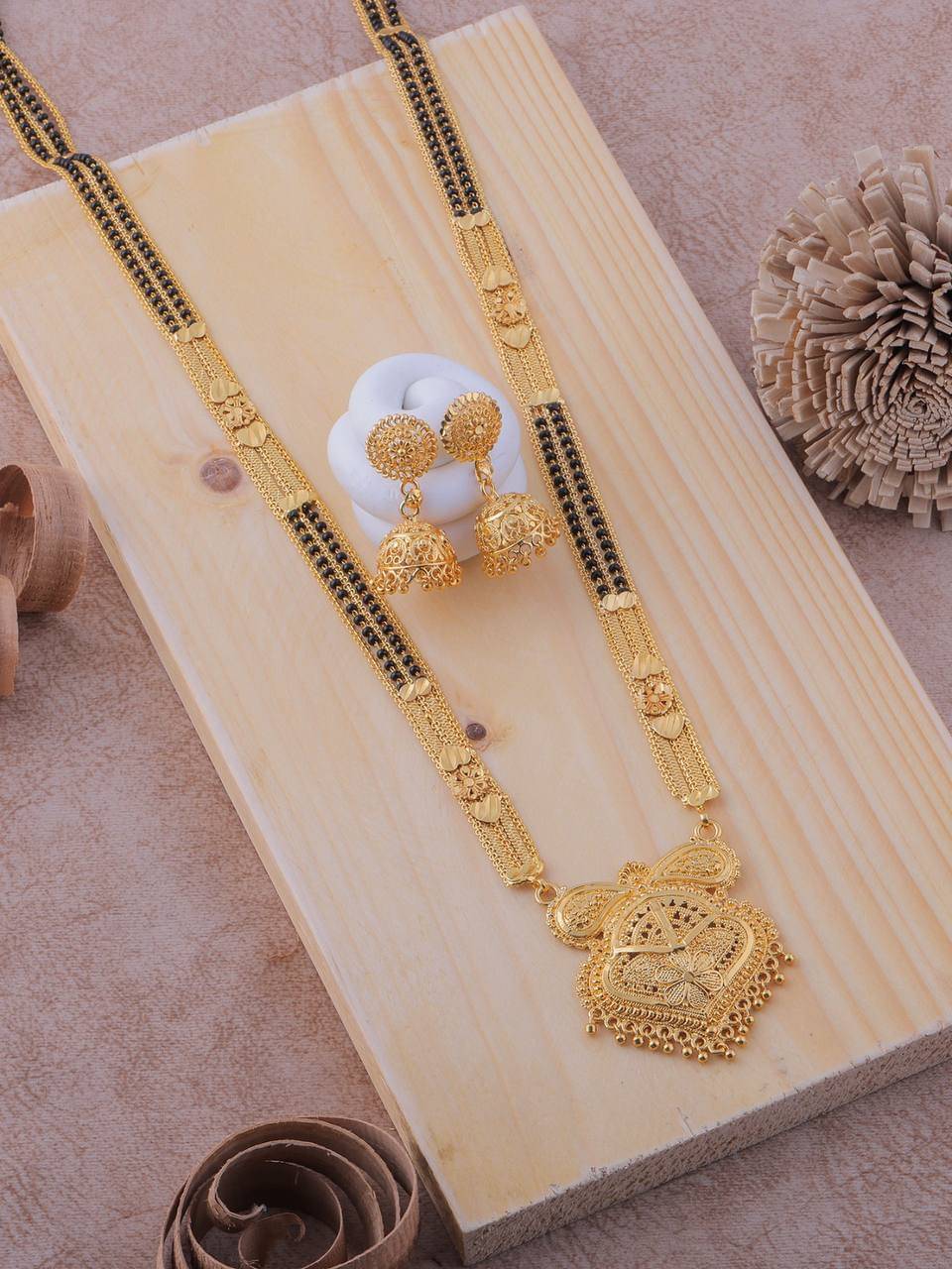 Harsha Creation Golden Mangalsutra Set ( Pack of 1 ) Harsha Creation Golden Mangalsutra Set ( Pack of 1 )