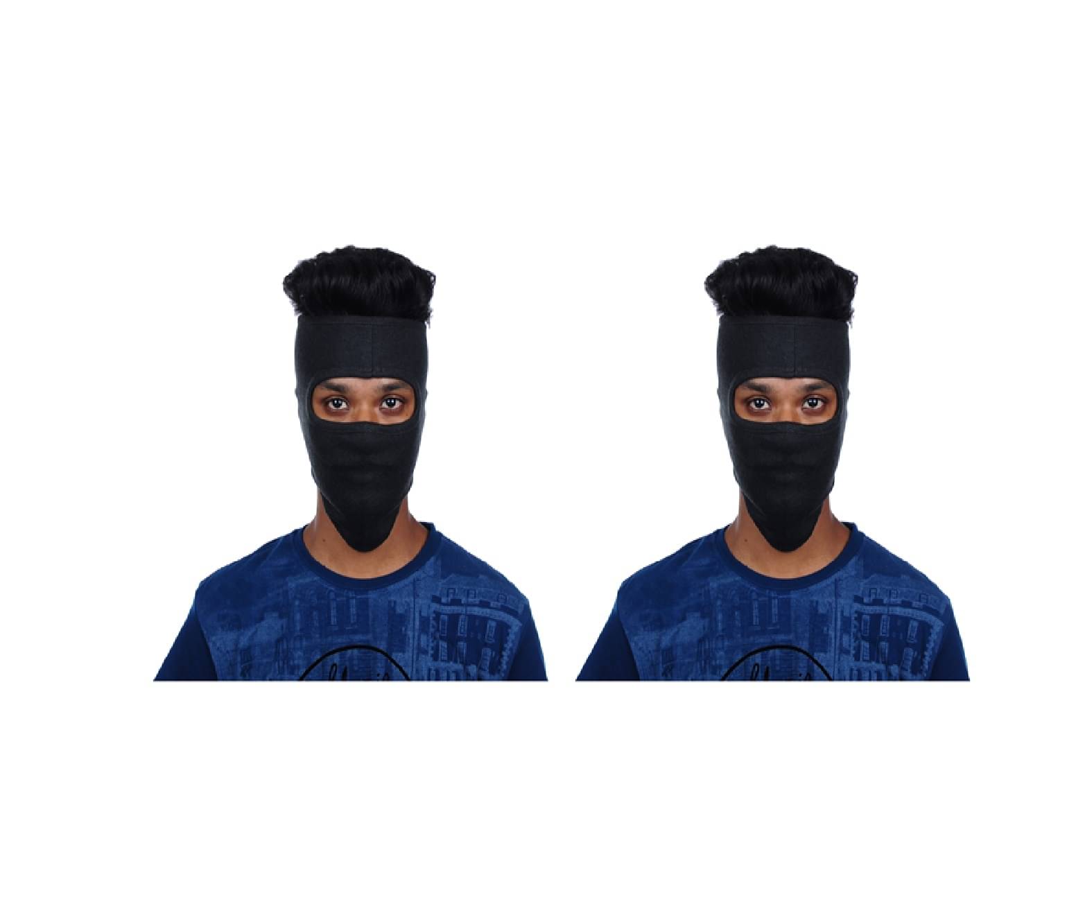     			Im Unique Black Bike Face Mask Riding Mask for Men & Women (Pack Of 2)