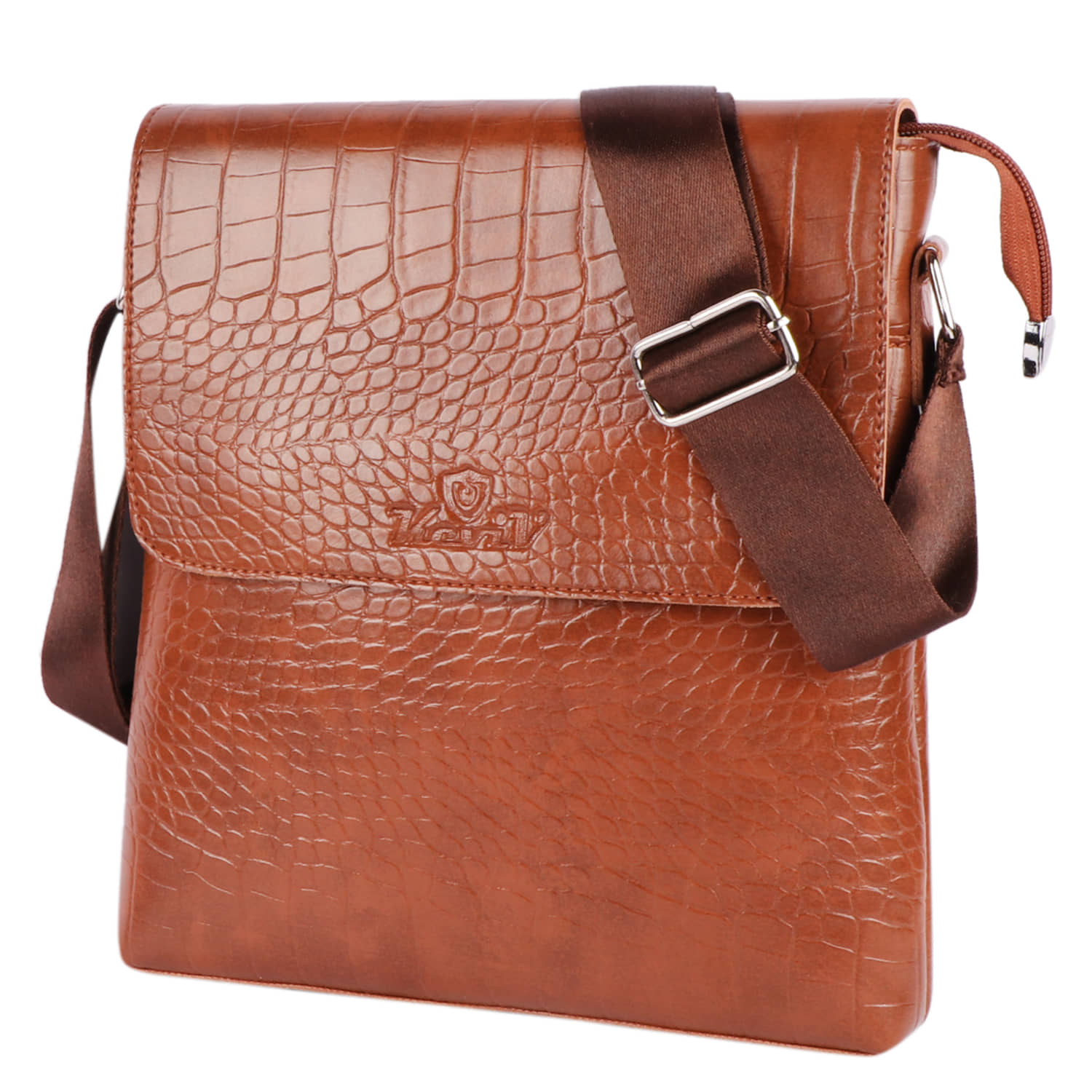 Keviv Tan Textured Messenger Bag - Handbags | Buy online on ZillyBuy