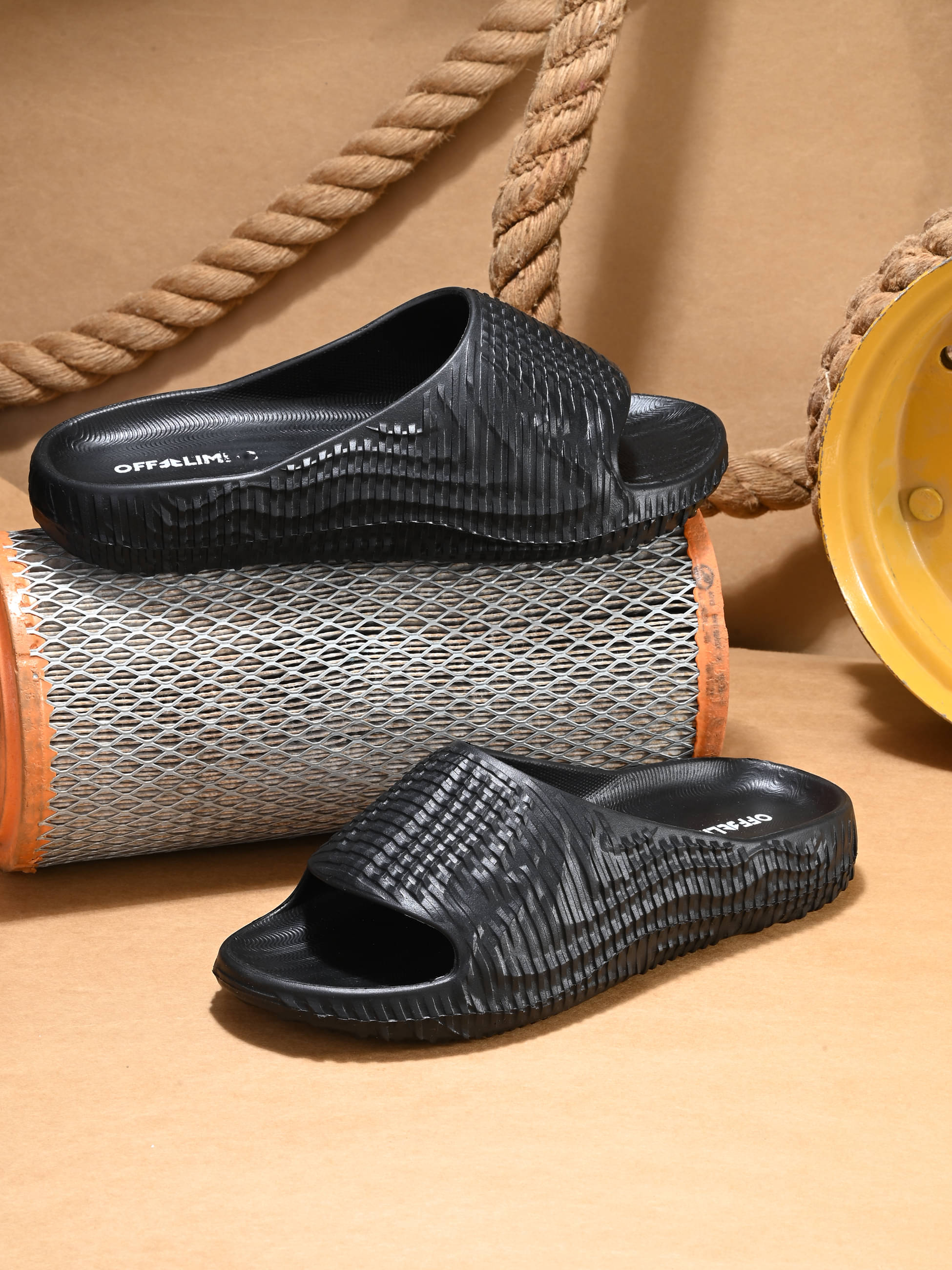     			OFF LIMITS Black Men's Slide Flip Flop