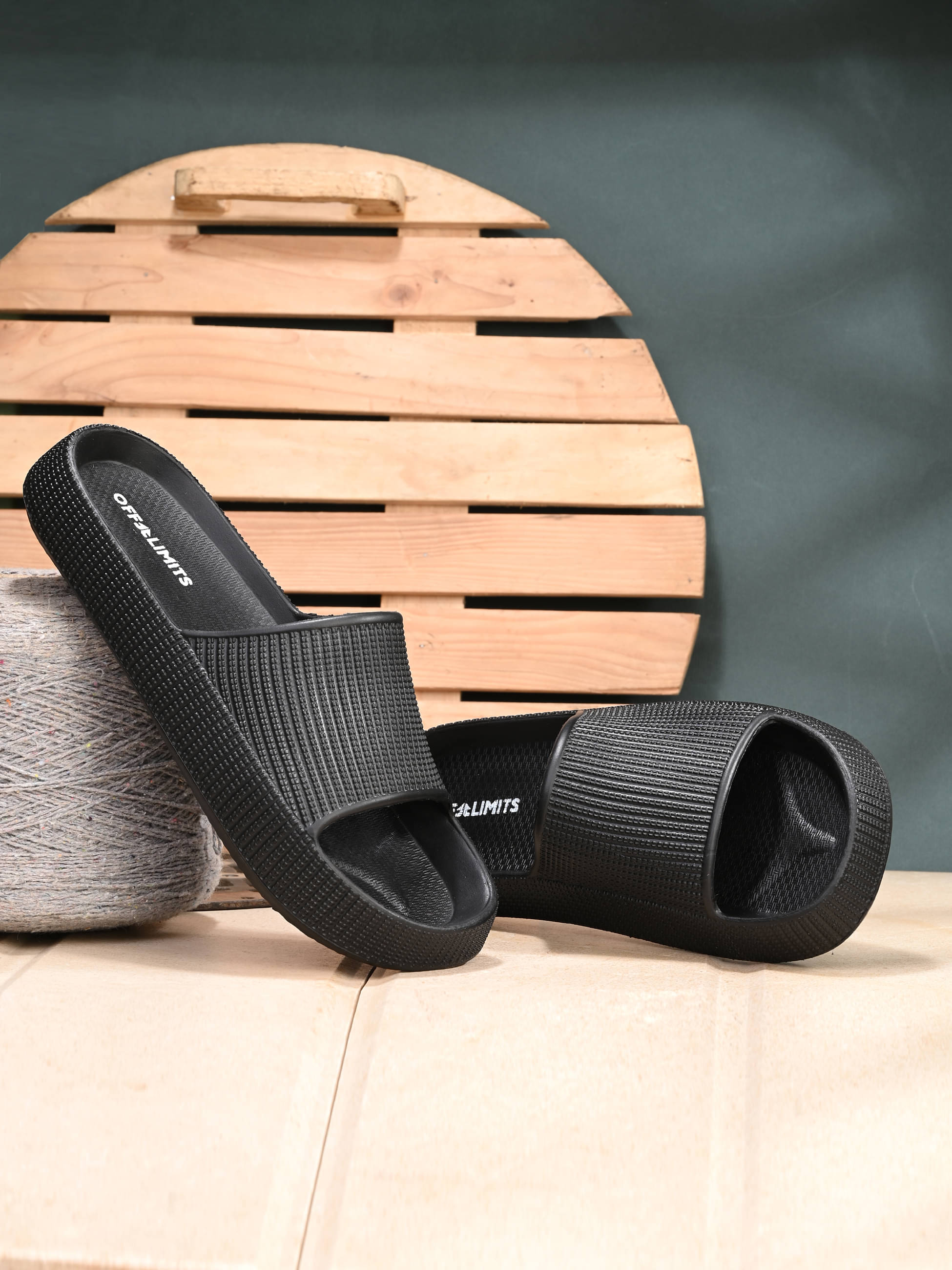     			OFF LIMITS Black Men's Slide Flip Flop