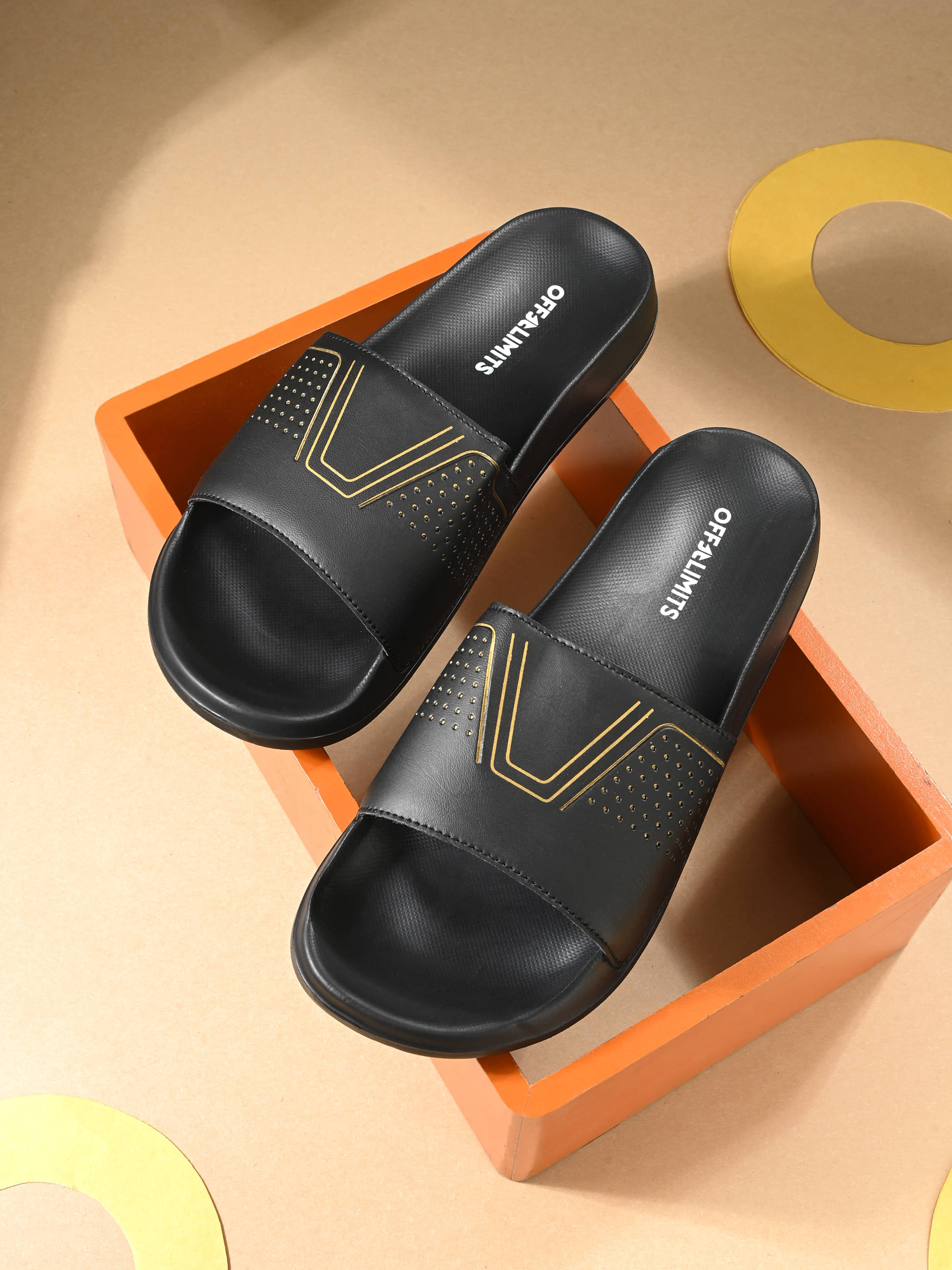     			OFF LIMITS Black Men's Slide Flip Flop