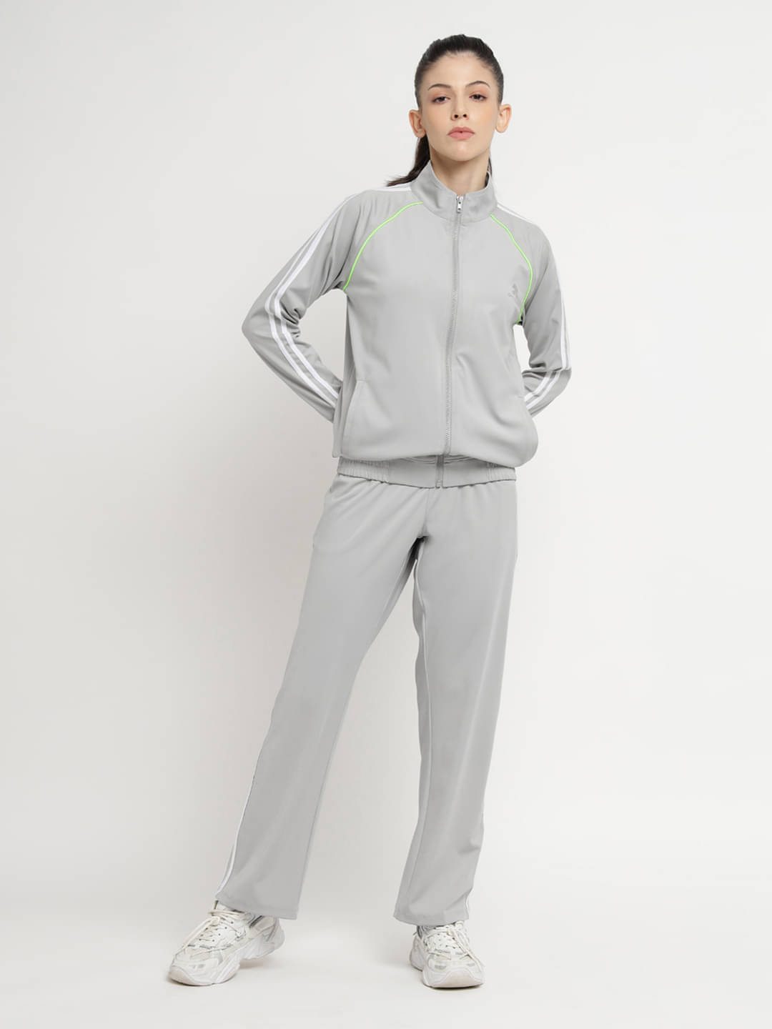     			OFF LIMITS Grey Polyester Solid Tracksuit - Pack of 1