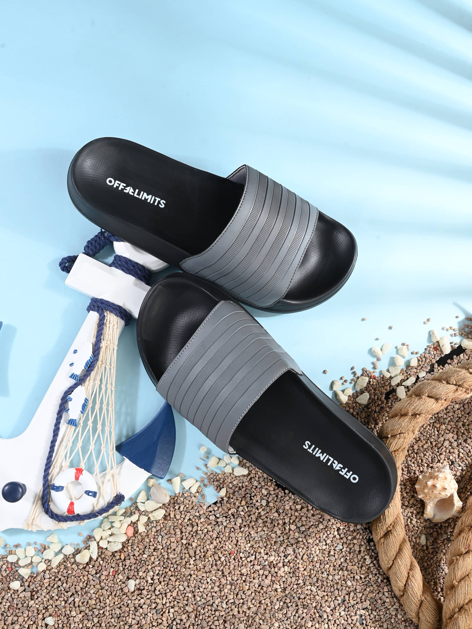 OFF LIMITS Light Grey Men's Slide Flip Flop
