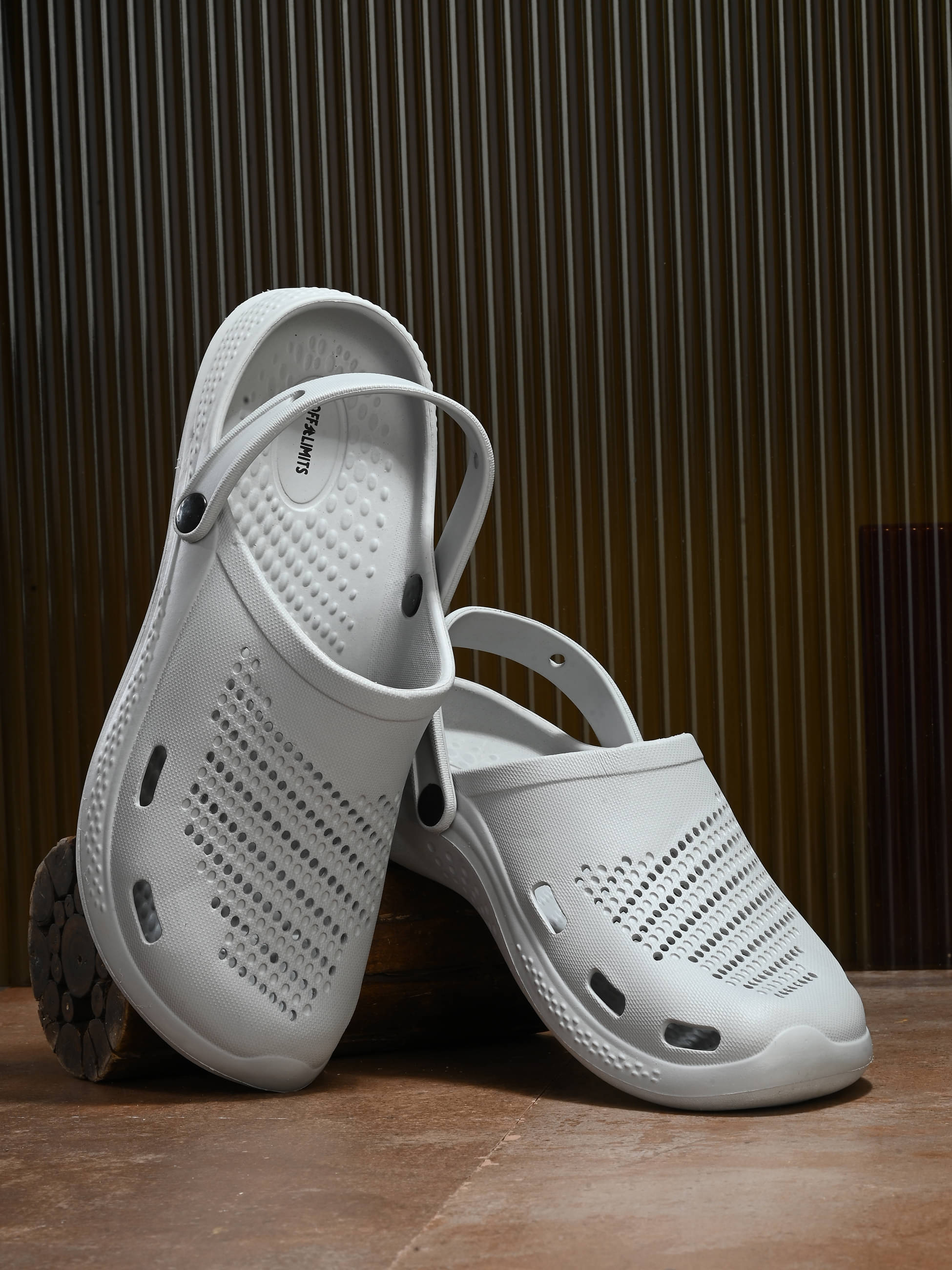     			OFF LIMITS Light Grey Men's Slide Flip Flop