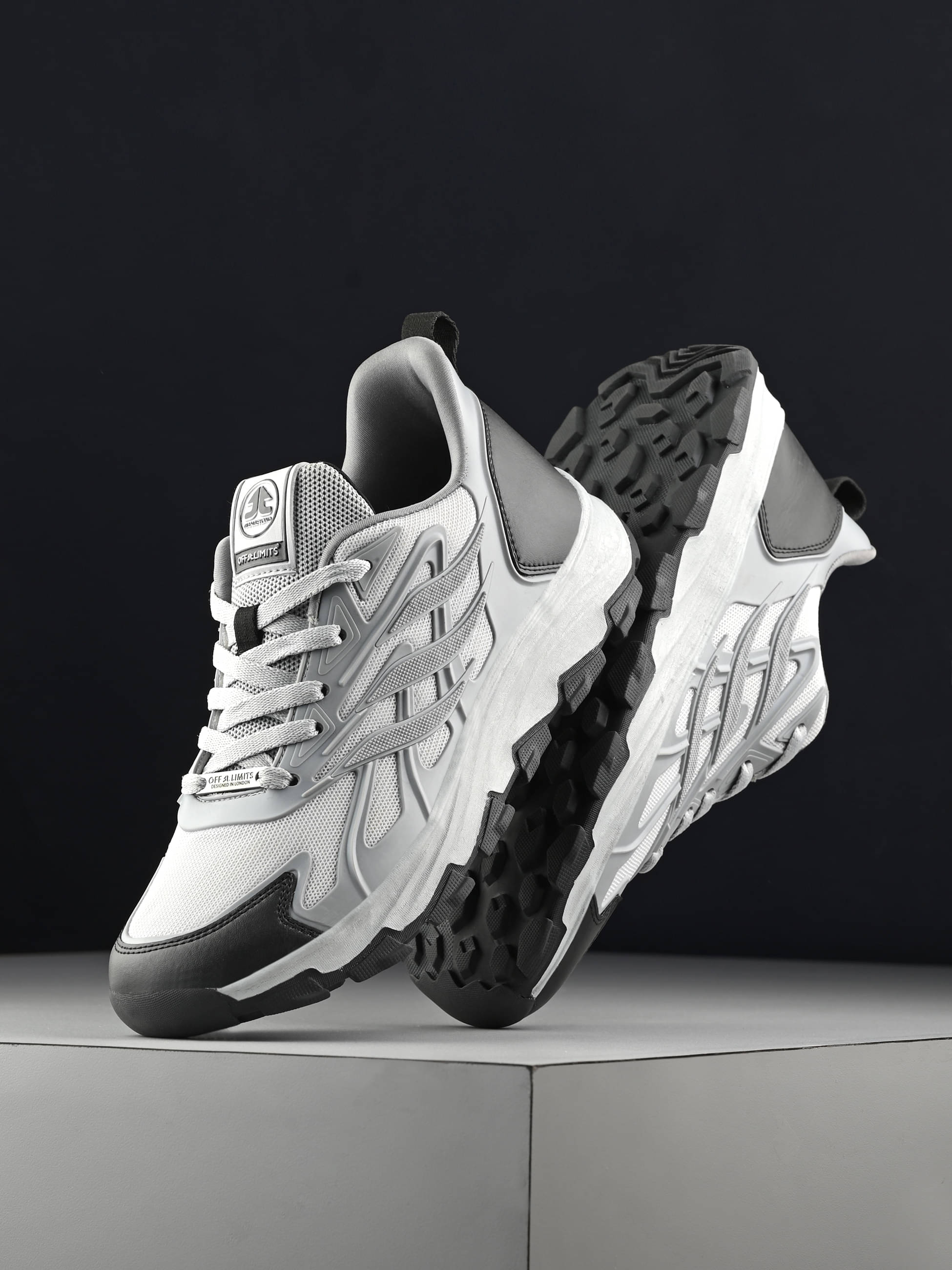 OFF LIMITS ONYX Light Grey Men's Sports Running Shoes     			OFF LIMITS ONYX Light Grey Men's Sports Running Shoes