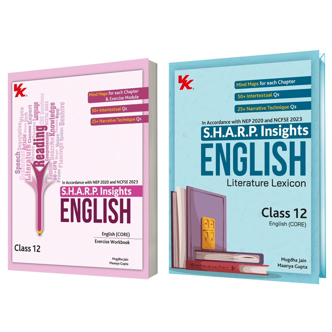S.H.A.R.P. Insights-CBSE Class 12 English(Core) Lit. Lexicon & Ex. Workbook(Set of 2) by Mugdha Jain(BITS Pilani, IIM-A) & Maanya Gupta(IIM-A) 2025-26 S.H.A.R.P. Insights-CBSE Class 12 English(Core) Lit. Lexicon & Ex. Workbook(Set of 2) by Mugdha Jain(BITS Pilani, IIM-A) & Maanya Gupta(IIM-A) 2025-26
